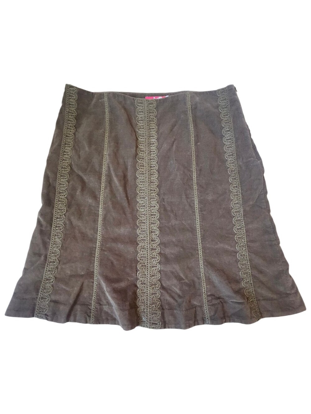 Boden Vintage Y2K Brown Corduroy A-Line Skirt. Sz US 16 / UK 20